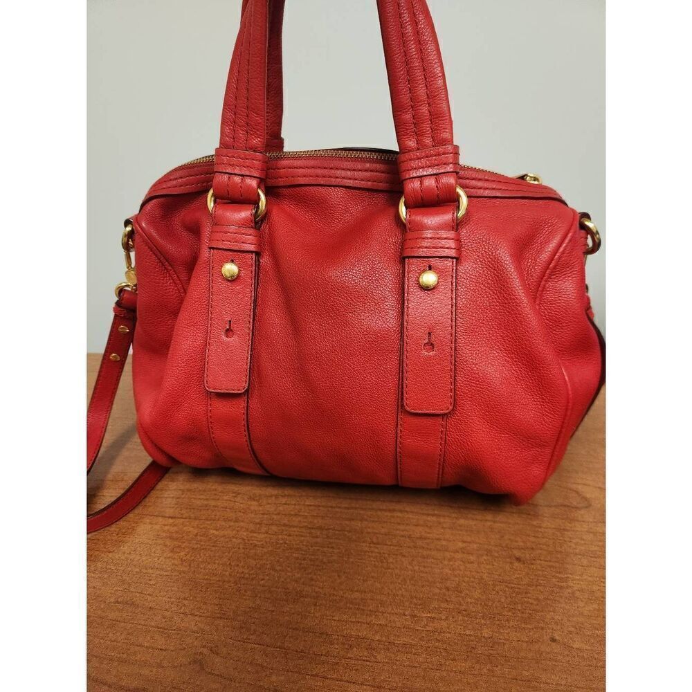NWT Marc By Marc Jacobs Red Leather Turnlock Shoulder Crossbody - Picture 7 of 10
